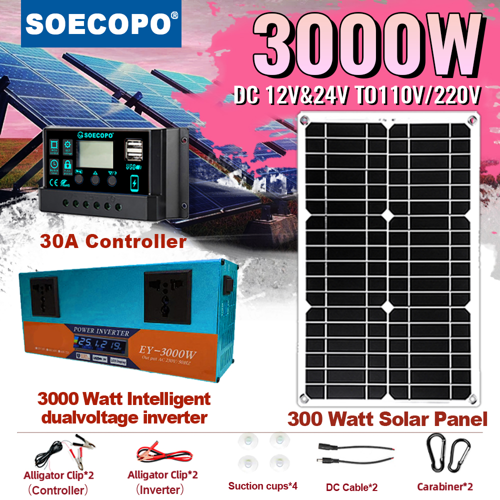 Renewable Energy Yes Please - Complete solar power kit with 3000W