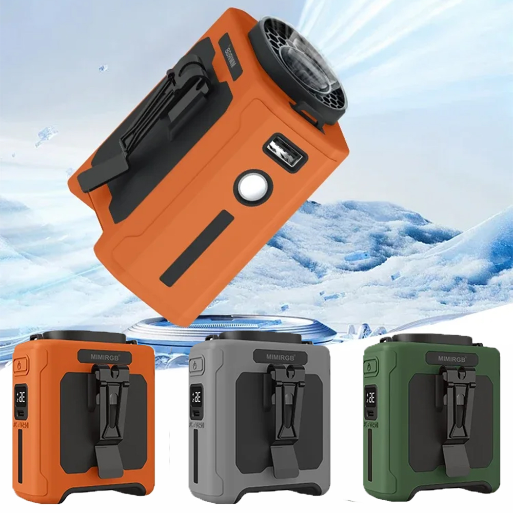 Renewable Energy Sources - 10000mAh Portable Waist Fan LED Lighting