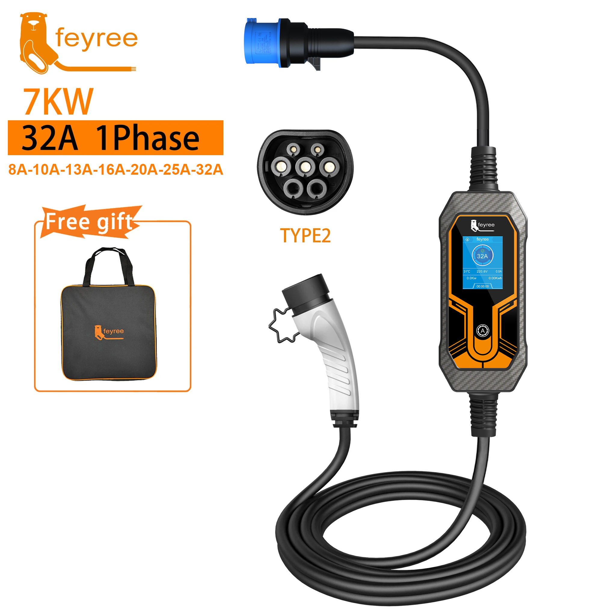feyree Portable EV Charger Wal – Ev Charger Wallbox Bewertung und Preis