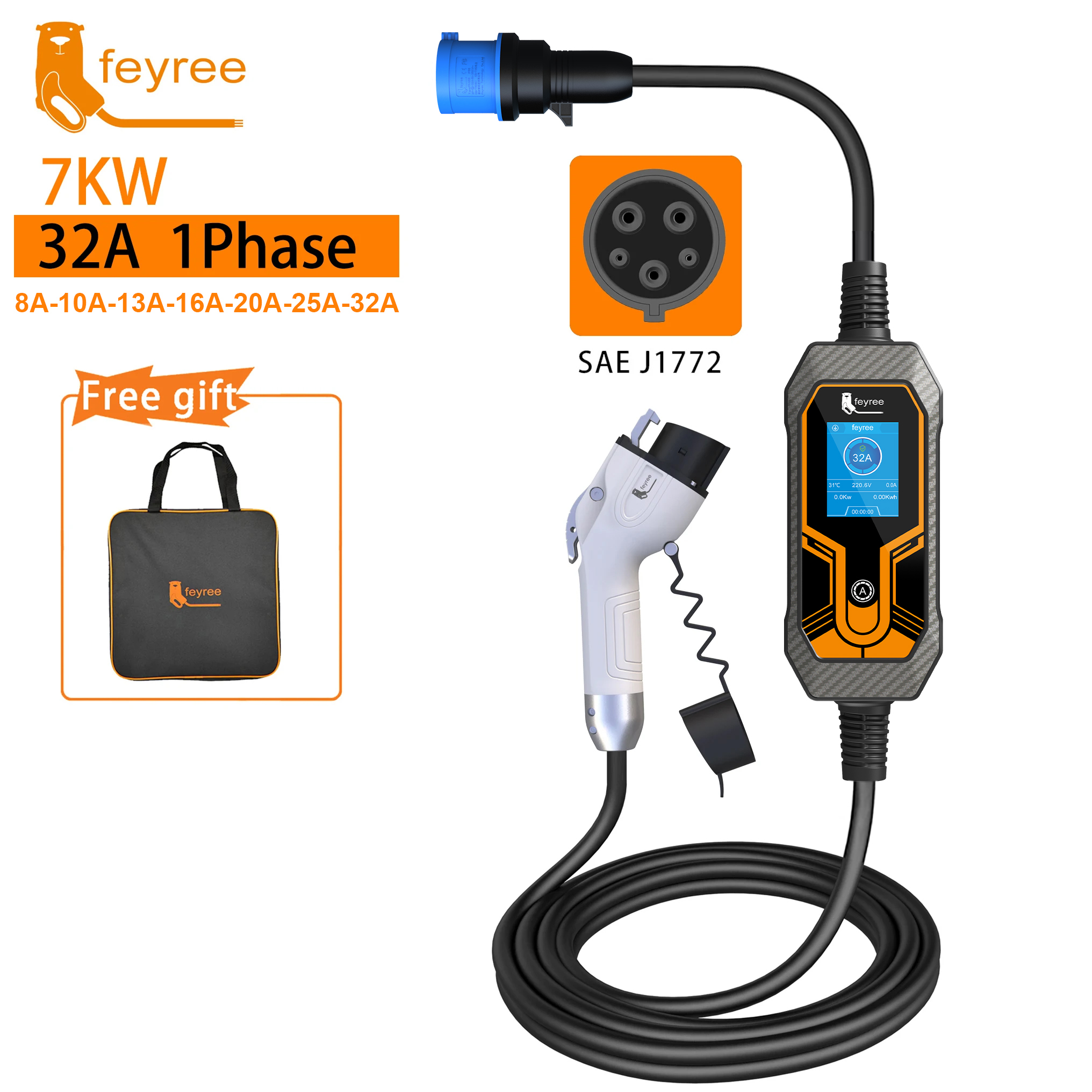 feyree Portable EV Charger Wal – Ev Charger Wallbox Bewertung und Preis