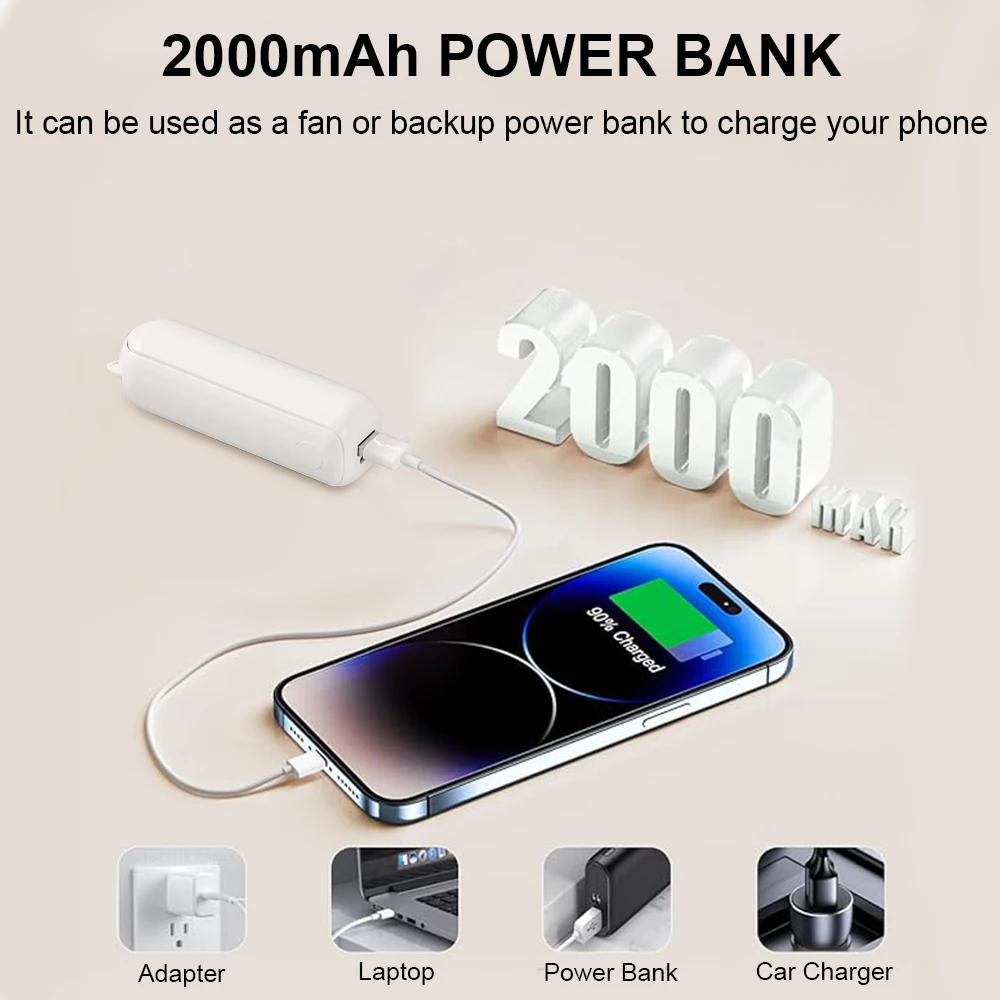 Portable Mini Fan 2000mAh USB  – Renewable Energy Sources Bewertung und Preis