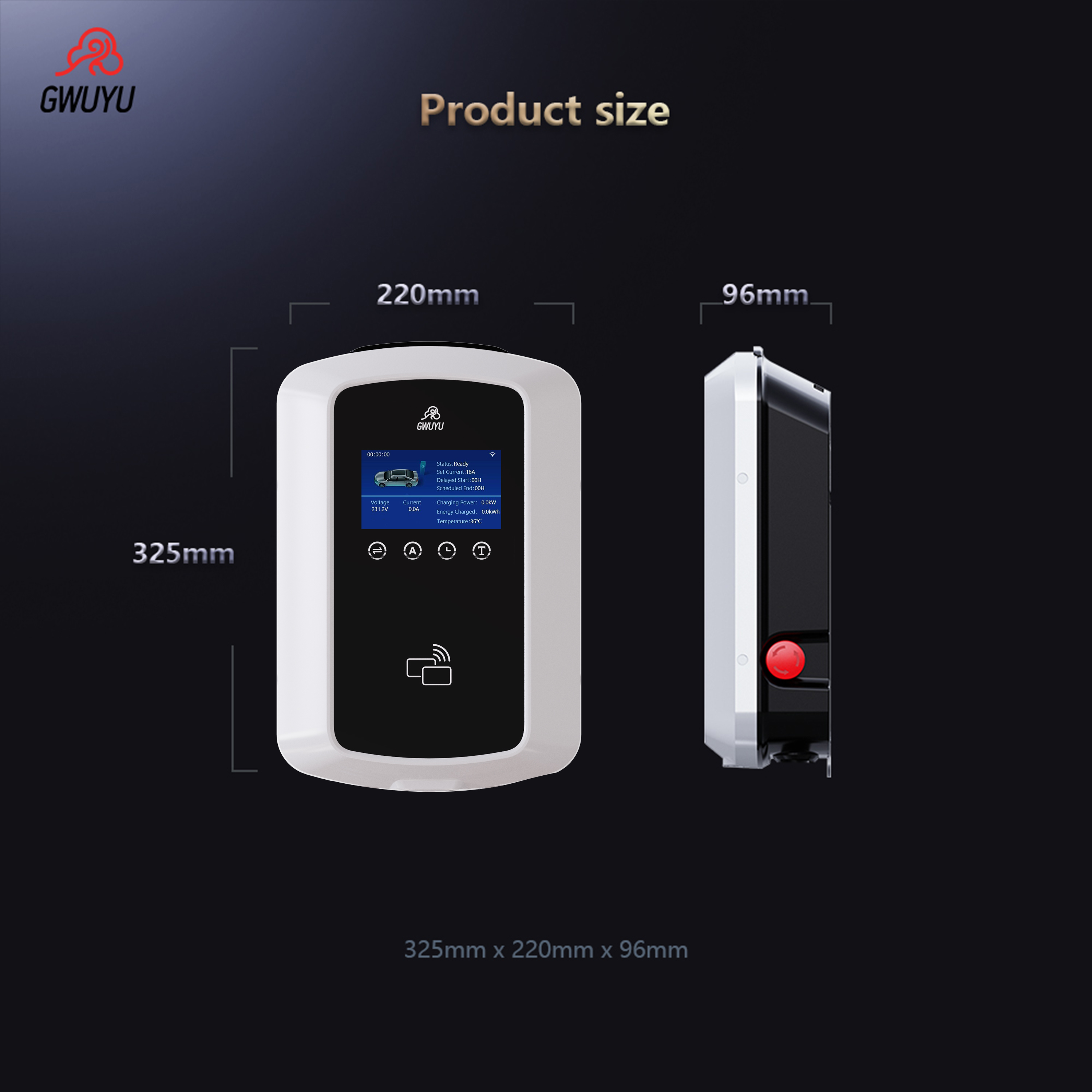 GWUYU EV Wallbox Charger Type  – Ev Charger Wallbox Bewertung und Preis