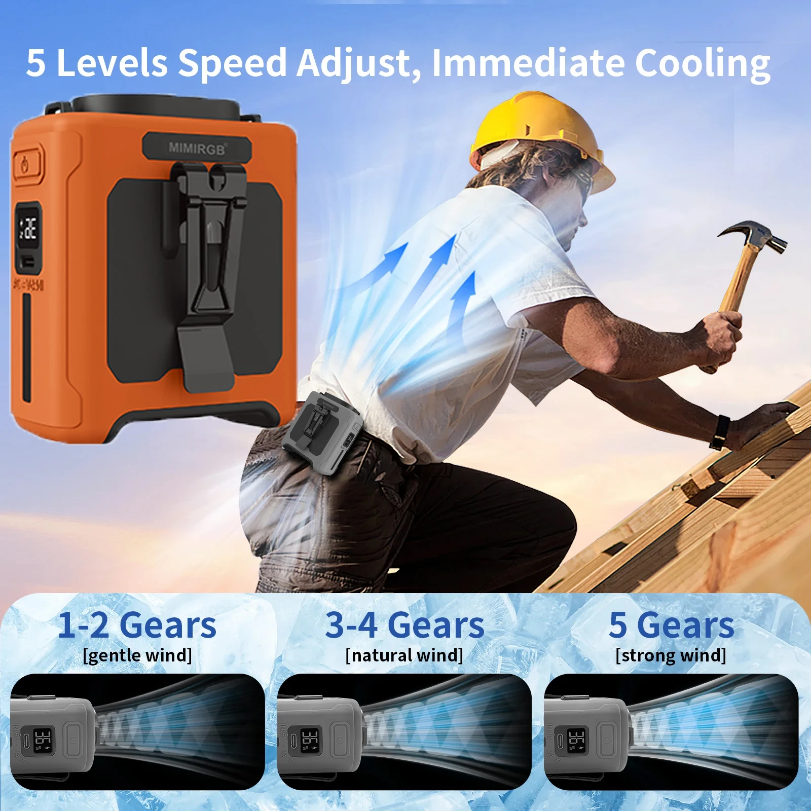 10000mAh Portable Waist Fan LE – Renewable Energy Sources Bewertung und Preis